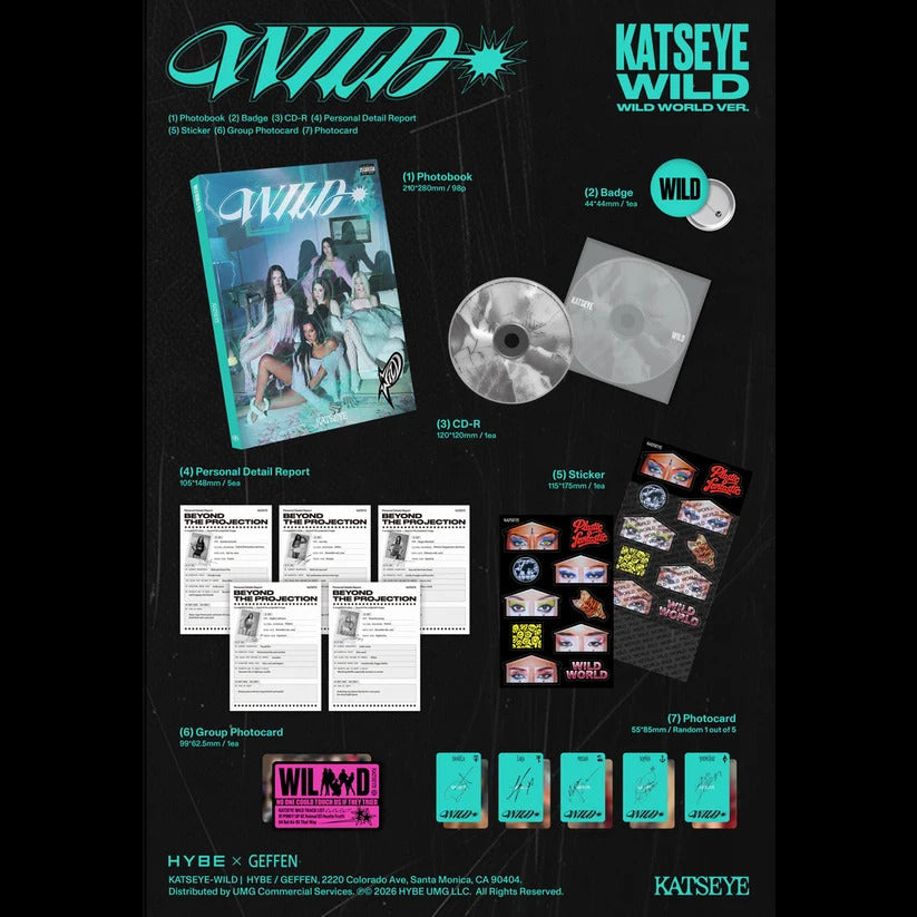 Katseye - WILD (Wild World Ver.) EP3 - CD (Edição Exclusiva)