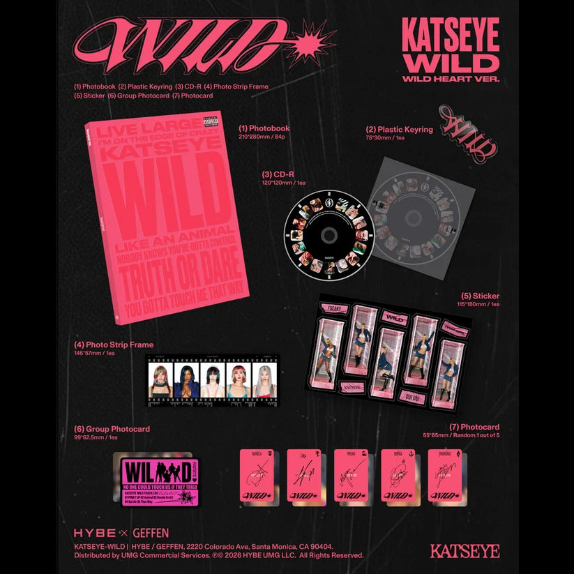 Katseye - WILD - EP3 (Wild Heart Ver.) EP3 - CD (Edição Exclusiva)