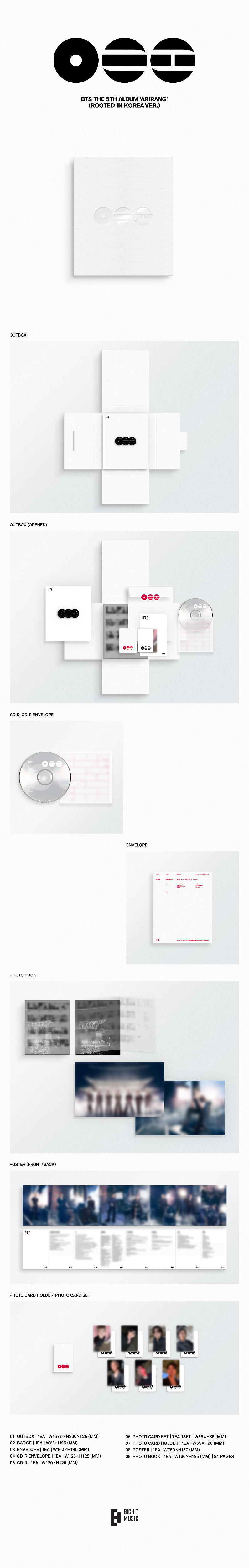 BTS - BTS The 5th Album 'ARIRANG' (Rooted in Korea Ver.) - CD
