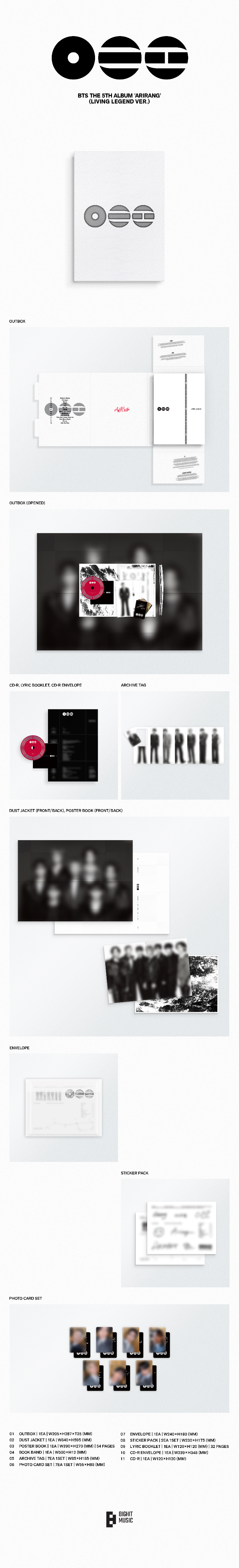 BTS - BTS The 5th Album 'ARIRANG' (Living Legend Ver.) - CD