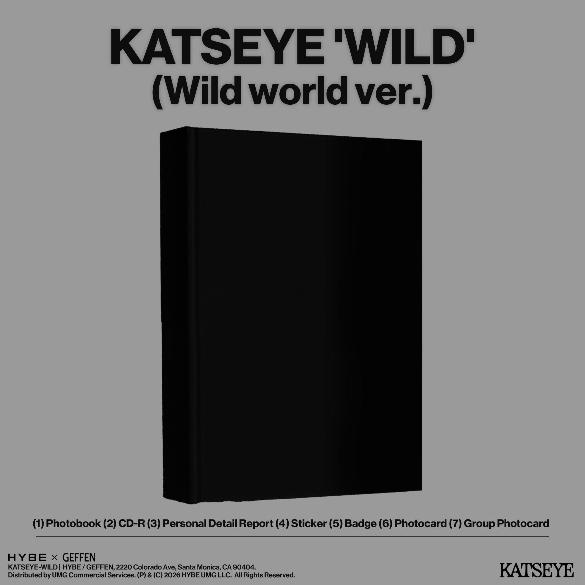 PRÉ-VENDA - Katseye - WILD (Wild World Ver.) EP3 - CD