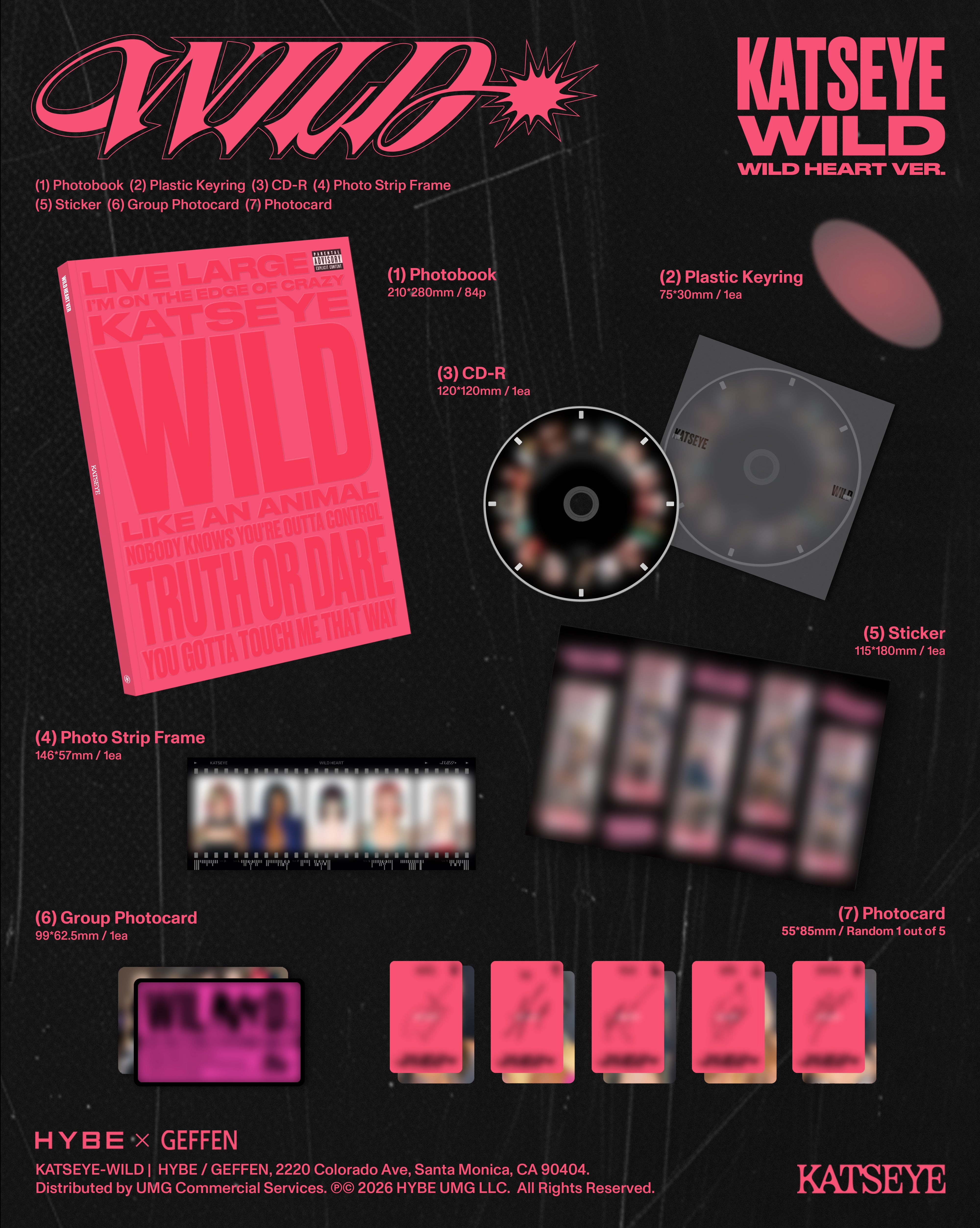 PRÉ-VENDA - Katseye - WILD (Wild Heart Ver.) EP3  - CD