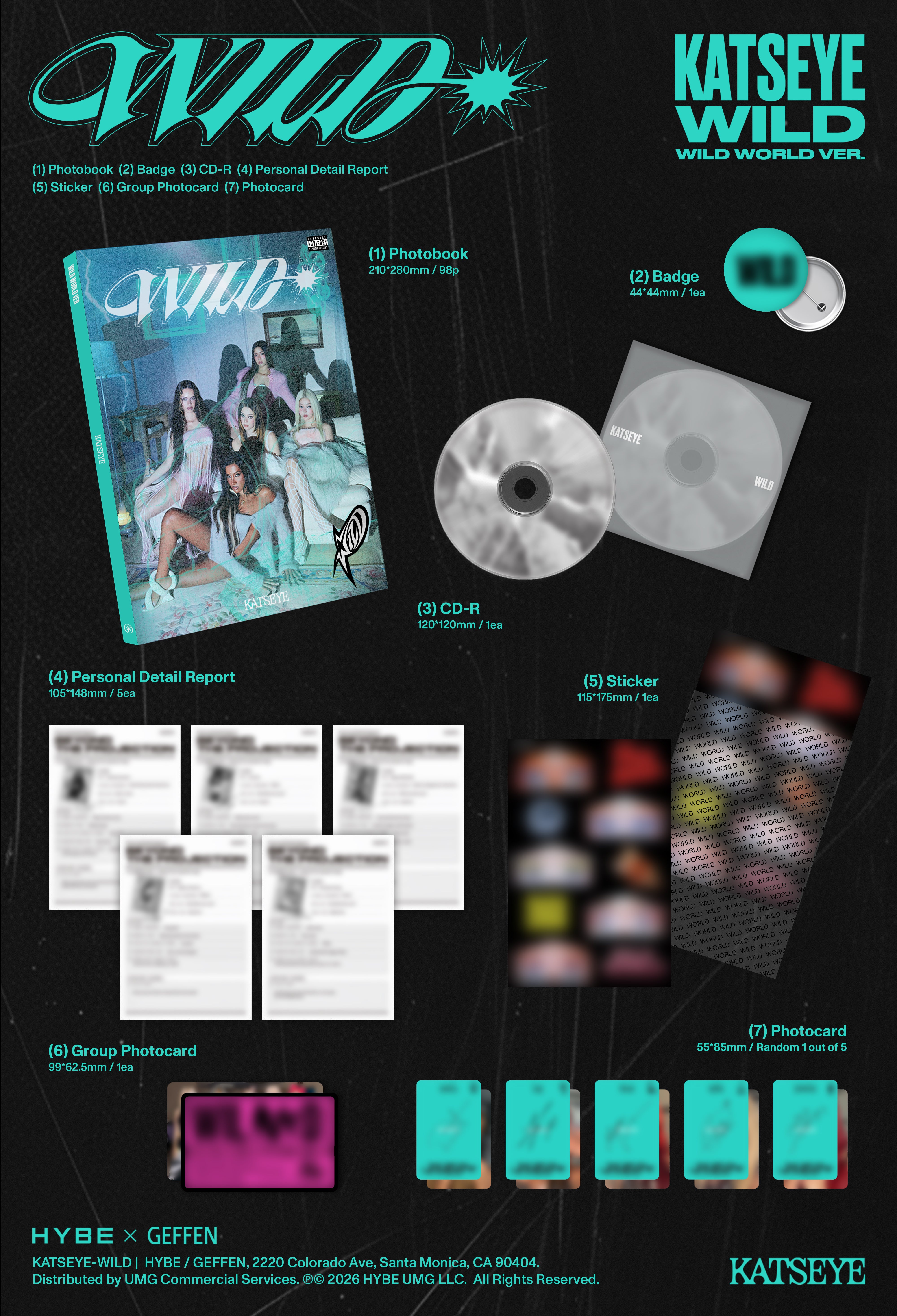 PRÉ-VENDA - Katseye - WILD - EP3 (Wild Heart Ver.) EP3 - CD (Edição Exclusiva)