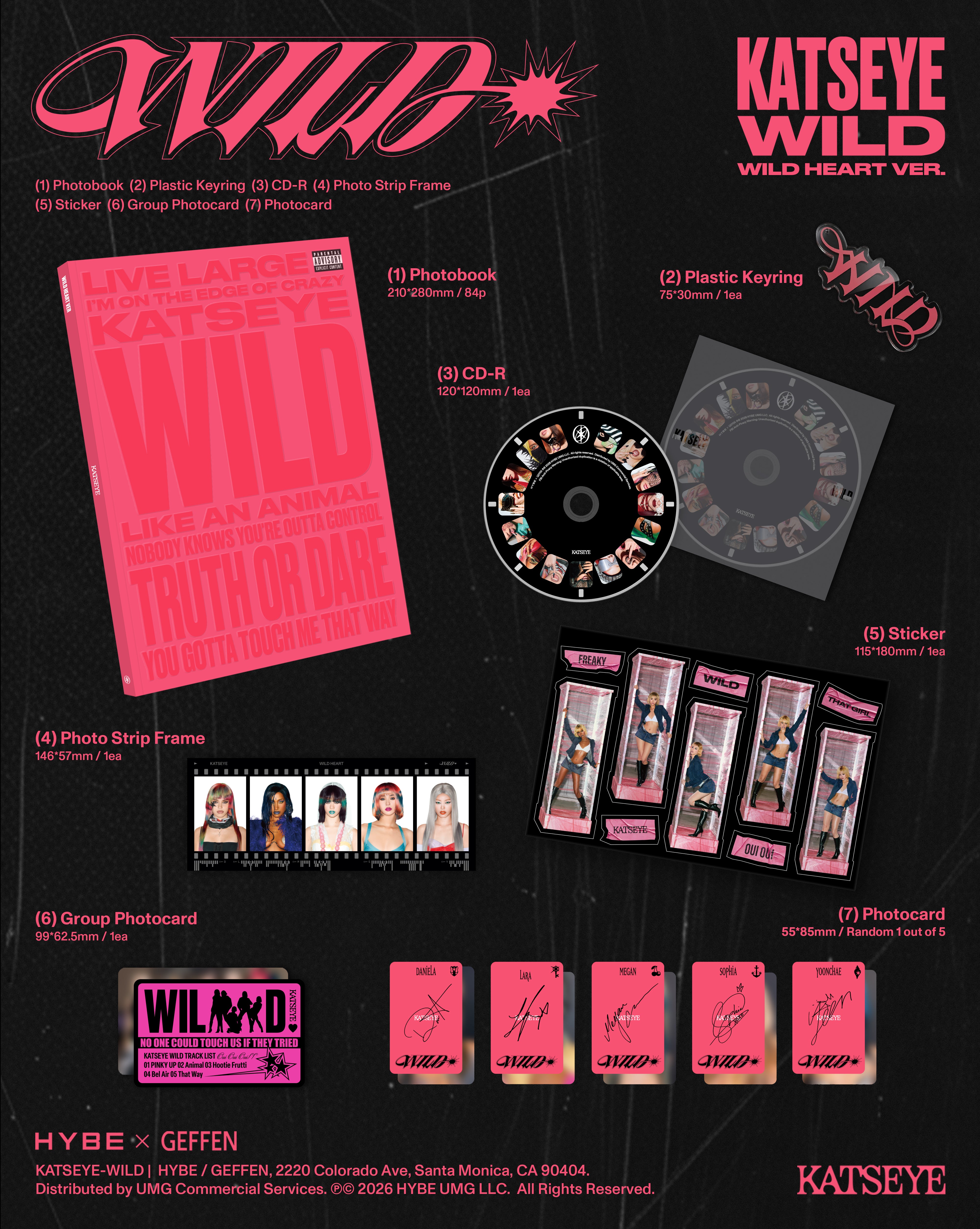 PRÉ-VENDA - Katseye - WILD (Wild World Ver.) EP3 - CD (Edição Exclusiva)