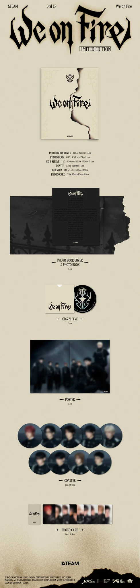 &TEAM - 3rd EP ‘We On Fire’ (Limited ver.) - CD