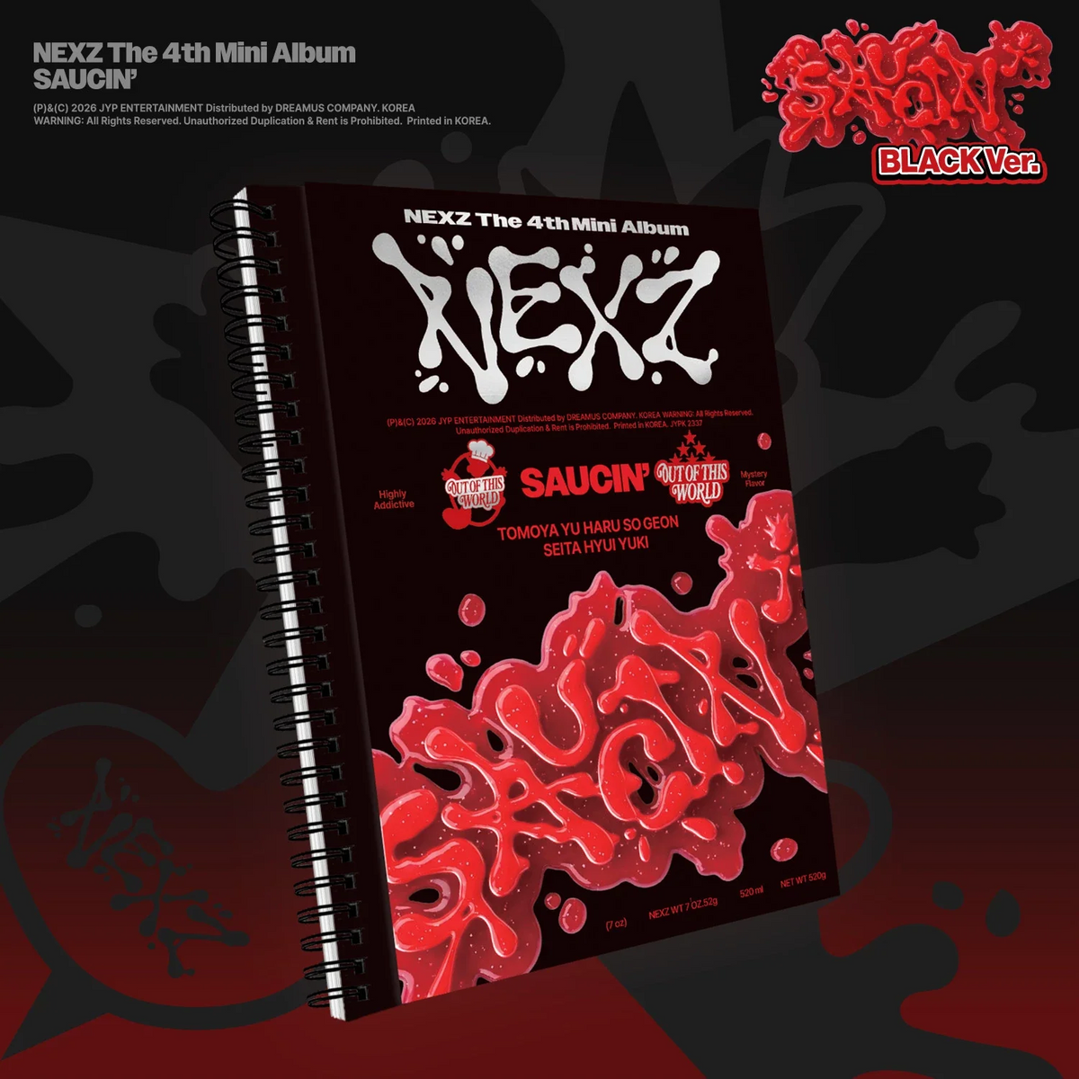NEXZ - SAUCIN' - Black Ver. - CD