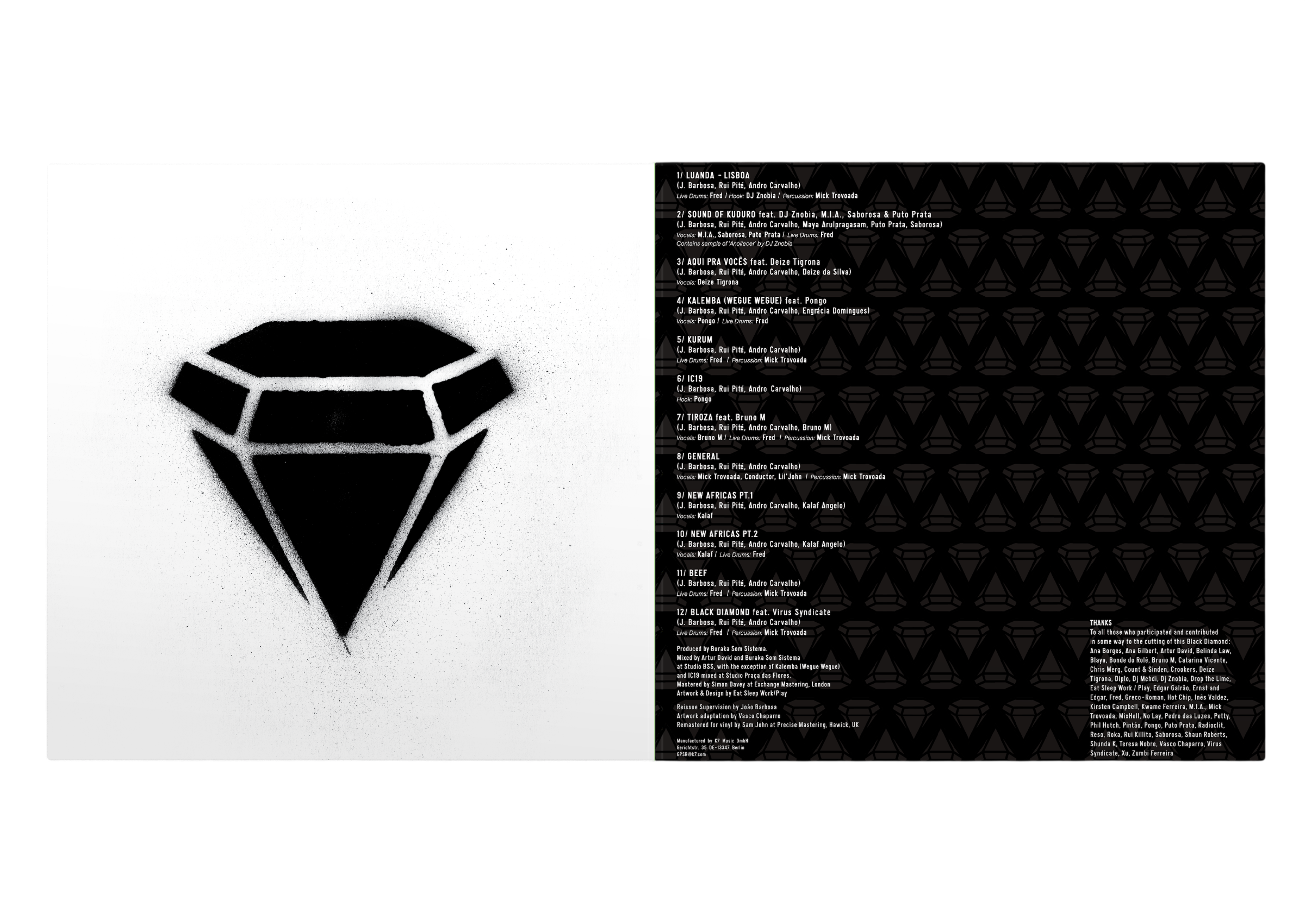 Pré-Venda Buraka Som Sistema - Black Diamond - LP
